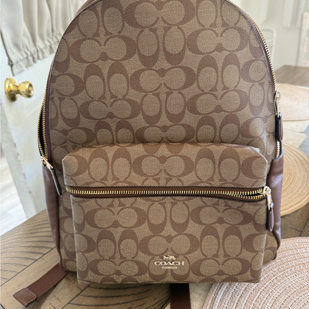 Coach Signature Brown Backpack